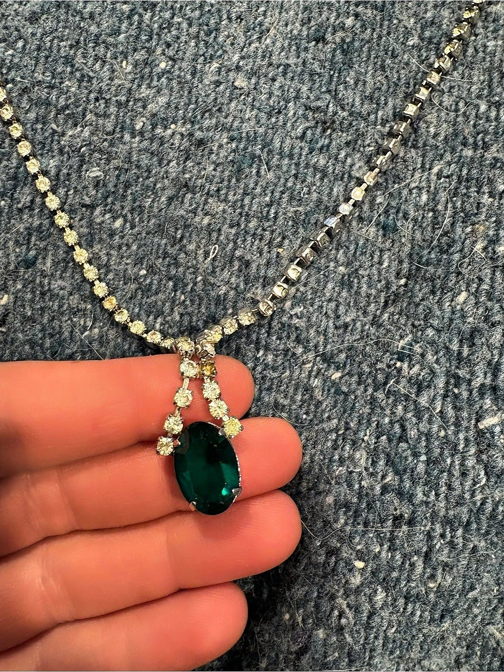 Birma Green Gemstone Pendant Necklace